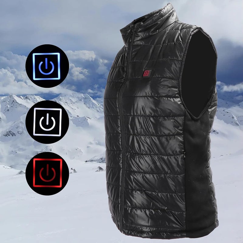woobles Electric Heating Vest, Winter Heated Vest, USB Charging Warming Lightweight Heated Waistcoat for Outdoor Sport Winter (XXL) - Image 3